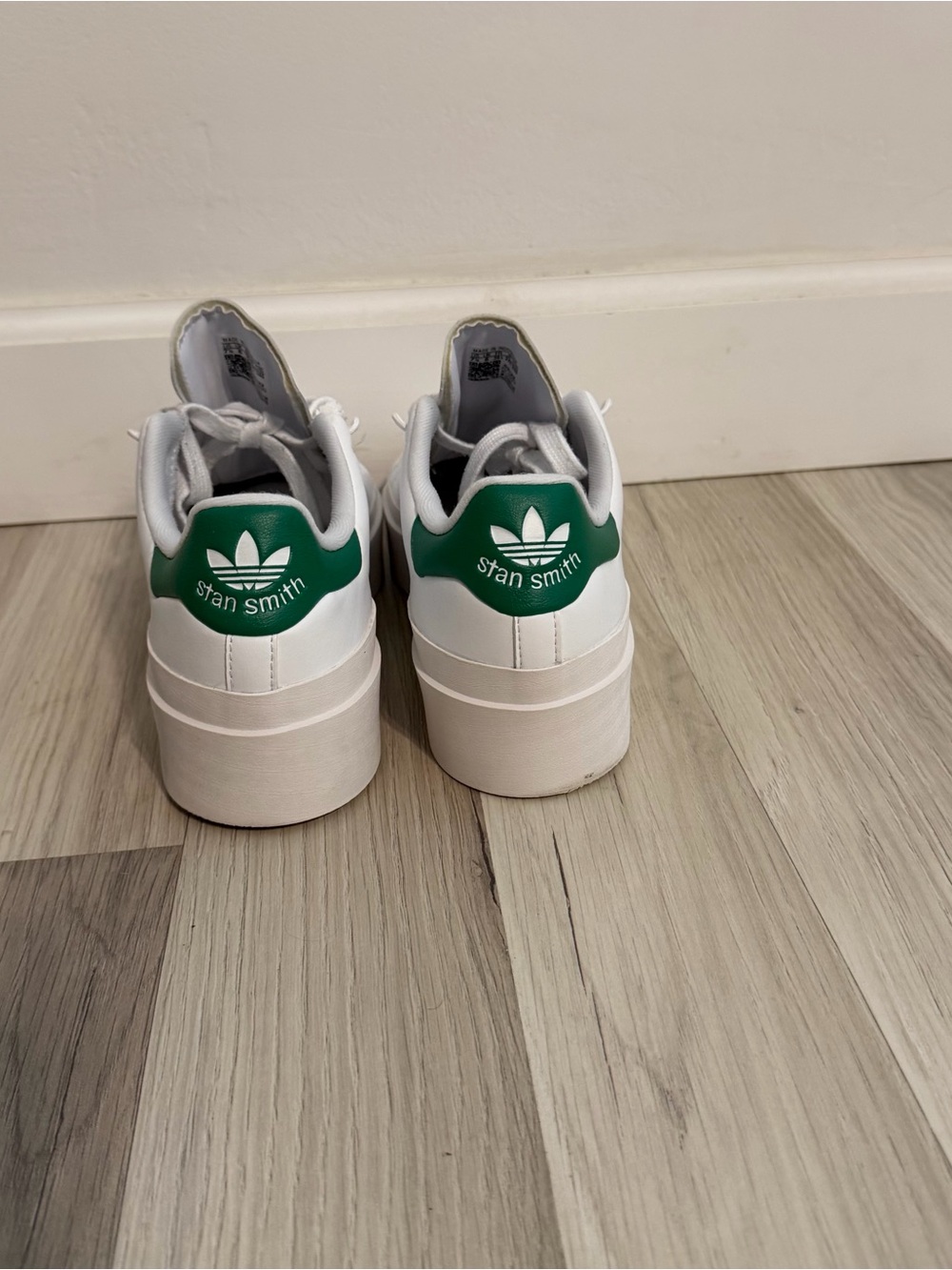 adidas Stan Smith Sneakers platform low top tennis shoe women’s 7 1/2 white - Picture 6 of 13
